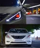 سيارة عالية/ منخفضة من رأس الحزمة لضوء رأس Hyundai Sonata 8 مجموعة المصابيح الأمامية LED 2011-2016 DRL TEURN INGLE LENSOR LENSOR