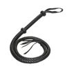 Nxy Sm Bondage Black Leather Flogger Handle Spanking Paddle Fetish Libido Whip Bdsm Bondage Flirt Erotic Sex Toys for Women Couples Adult Games 220426