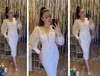 Lace 2022 Women Evening Dresses Formal Elegant Long Sleeve Mermaid Arabic Dubai Prom Dress Party Gowns Plus Size Mermaid Even Dress