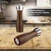 2 Pcs Set Salt and Pepper Grinder Set Premium Beech Wood Salt Grinder Pepper Mill Shakers Gift Set Ceramic core kitchen tools 220263e