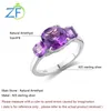 Кластерные кольца Zongfa Design Custom Fashion Natural Gemstone Amethyst 925 Sterling Sliver Ring Оптовые украшения для WomenCluster Wynn22