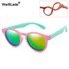 WBL Дети поляризованные солнцезащитные очки круглые винтажные дети солнце