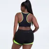 Plus Size Women's Yoga Outfits Verão Esportes ao ar livre Ternos de secagem rápida Absorção de umidade Respirável