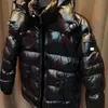 Flera Color Men's Down Jacket Windbreaker Luxury Long Sleeve Men Jackets Puffer Hoodie Clothing dragkedja med brevmönster plus manliga kvinnkläderstorlek M-4XL