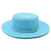 صيف القش شمس الحزام حزام Trilby Jazz Women Men Chapeau Femme Male Fedora Elope Beach Panama Hat