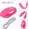 Eieren Vibrator Volwassen sexy Speelgoed Voor Koppels USB Oplaadbare Dildo G Spot U Siliconen Stimulator Dubbele Vibrators Speelgoed Vrouwen