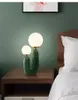 Çift küre ışık başucu lambası postmodern yaratıcı gece ışıkları oturma odası pembe masa lambaları çalışma için