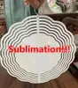 10 inch blanco sublimatie wind spinner decoratie metaal schilderen metaal ornament dubbele zijden gesublimeerde spaties Diy kerstfeest geschenken Halloween B0810