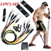 New 11pcs/set Exercises Resistance Bands Latex Tubes Pedal Excerciser Body Home Gym Fitness Training Workout Yoga Elastic Pull Rope Equipment