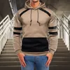 Sweats à capuche pour hommes Sweatshirts Couleur Sweat à capuche de sport Pull d'hiver pour hommes rayé et assorti Automne Loisirs Maison floue Enfant en bas âge FoamM