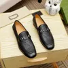 2023 Hommes Mocassins Luxueux Designers Chaussures En Cuir Véritable Marron Noir Hommes Casual Designer Robe Chaussures Slip Sur Mariage Guccis  Chaussure avec boîte 38-46 gg guccy 1a