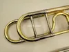 Nowy przylot Tenor BB/F Trombone Gold Copper Professional grający instrumenty muzyczne ze skorupą i ustnikiem