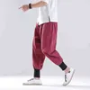 2022 Spring Men Chinese Style Harem Pants Men Streetwear Casual Jogger Pants Male Cotton Linen Sweatpants Ankle-length Trousers L220706