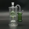 Glass Mini Bong Hookah Dab Rigs Rökning Perc Vattenrör tjock Pyrex Clear Handle Bongs Percolator