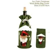 Nouveau Noël Couverture De Bouteille De Vin Joyeux Noël Décor Pour La Maison Ornements De Noël Cadeau De Noël Bonne Année 2022 DHL Expédition Rapide B0520A030