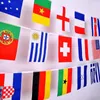 2022 Världscupflaggor banners 32 ps rep flagga länder runt världens flagga för europeiska cup -spel hängande