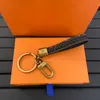 Fashion Luxury Designer Keychain Classic Brands Key Buckle Flower Letter Pattern Genuine Leather Golden Keychains Mens Womens Bag 279W