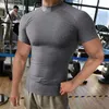 Hommes T-shirt à manches courtes mode couture gymnases Singlet coton musculation hommes Fitness col rond T-shirt 220407