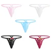 Slips Hommes Lingerie Érotique Sissy Slips Floral Dentelle Transparent Bulge Poche Ouverte BuPanties Sexy G-string T-back Tongs Gay Sous-VêtementsUnde