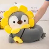 Tournesols pingouin en peluche doux animaux en peluche poupée Kawaii oreiller enfant cadeaux d'anniversaire meubles ornement Anime peluche LA399