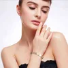 Joyas de diseño 316L Titanio Brazaletes clásicos Pulseras de oro para el amante Pulsera de moda Brazalete de boda Rosa de plata Amantes del día de Acción de Gracias