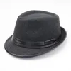 Stile britannico brim jazz cappelli jazz cappelli in lana di lana in feltro fedoras trilby cappello solido berretto da festa panama per uomini donne unisex 220513