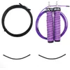 Crossfit Jump Rope Weighted Speed Skipping Rope Adjustable Wire with Extra Cable Ball Bearings Anti-Slip Handle 220517