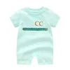 Summer Baby Rompers Kids Boy Girl Case di cotone a maniche corte di alta qualità 1-2 anni salti da designer neonato