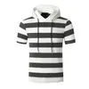 Men's Casual Shirts Mens Dress Button Down Long Sleeve Men's Striped Top Shirt Short Blouse Hooded Purple MenMen's