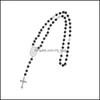 Party Favor Event Supplies Festive Home Garden Sublimation Rosary Beaded Necklace Cross Metal P DHZL9