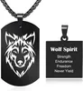 Anhänger Halsketten Wolf Dog Tag Halskette für Männer Ich bin Fans Modeschmuck GeschenkeAnhänger