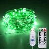 Strings Christmas Fairy Lights USB Remote Control 5m 10m 20m LED Waterdichte decoratieve koperdraad Halloween Party String Lichtslip