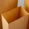 Embrulhar bolsas de papel kraft de papel de café da manhã de fundo quadrado de alimentos para assar