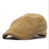 Mode béret parasol chapeaux de fête printemps été hommes bec de canard casquettes coton décontracté casquette plate avant extérieur rétro rue bérets B7918