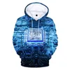 Electronic chip 3d printing funny hoodies sweater spring harajuku hooded pullovers unisex hip hop oversized hoodies 4xl 220725