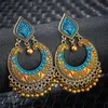 Baumeln Kronleuchter Mode Gold-farbe Metall Quaste Ohrringe Oversize Pendientes Lange Für Frauen Ethnische SchmuckDangle KronleuchterDangle