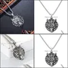 Pendentif Colliers Pendentifs Bijoux Rétro Collier Pour Hommes Ferocious Wolf Head Fashion Punk Animal Style Dpc