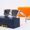 Tasarımcı Güneş Gözlüğü Yaz Bayan Moda Plaj Güneş Gözlüğü Erkekler Tam Çerçeve Mektup Dikdörtgen Tasarım Yüksek Kaliteli Gözlük