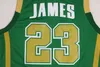 Mens 2002 Vintage St. Vincent Mary Mary High School Irlandês LeBron James Jerseys Moave Tune Squad Space Jam 2021 camisas brancas costuradas