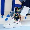 Calcetines de hombre moda Harajuku alta calidad creativo mujeres hombres algodón peinado personalidad colorido divertido feliz Hip Hop deportes SockenMen's