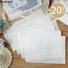 20 Stück benutzerdefiniertes Lope-Halbtransparentes Schwefelsäure-Papier-Lopes-Set Vintage-Hochzeitseinladungs-Lopes für Karten 220712