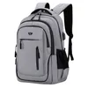 Grote capaciteit Backpack Men Laptop Backpacks 156 Oxford Black Solid High School Tassen Teen College Boy Gril Student Backpack8523 28371409