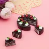 10 PCS Dollhouse Cakes Kawaii Diy Miniature Artificial Fake Doll Food Cake Harts Ornament Craft Play Doll House Accessories 220725