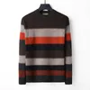 trendy man Black Stripe Sweaters Embroidered war horse Sweater designer Men's Pullover Knit Jumpers Oversized Sweatshirt
