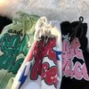 Retro Streetwear Retro Zip Up Hoodie Letter Imprimée Sweatshirts Vintage Femmes Grunge Harajuku Punk Kawaii Y2K Vêtements