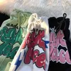 Oversized Retro Streetwear Zip Up Hoodie Letter Printing Sweatshirts Vintage Women Grunge Harajuku Punk Kawaii Y2k Clothes