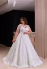 2023 Vintage Plus La Taille Une Ligne Robe De Mariée Jewel Neck Dentelle Appliqued Ivoire Tulle Robes De Mariée Longues Robes De Mariée Sans Manches Robes D'été de