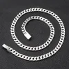 Chains 100% Solid S925 Sterling Silver Miami Cuban Necklace For Mens Womens Fine Jewelry Lock 8mm Clasp ChainChains