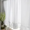 Curtain & Drapes White Short Curtains With Ball Tassel Kitchen Half-curtain Window Shade For Home Cafe Bathroom DecorCurtain