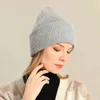 Vinterkashmir stickade hattar för kvinnor Nytt mode Solid Warm Wool Skallies Hats Kvinnliga trippel tjocka hattar J220722